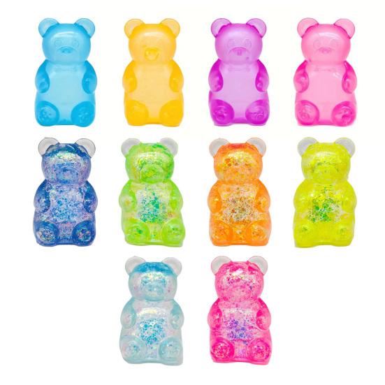 Clear Bear Squeeze Stress Relief Toy Anxiety Bear Stress Glitter Sugar Ball Sensory