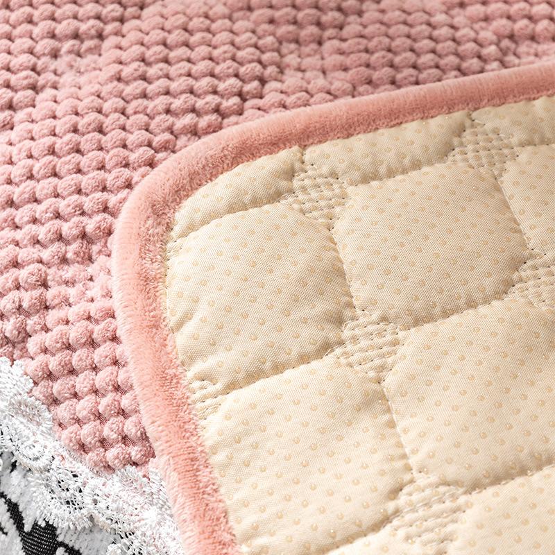 Sofa Cushion Plush Luxury Wind Four Seasons General Simple Modern Non-slip Houndstooth Mat Autumn and Winter Cushion Cover.