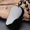 Obsidian Pendant Couple Style Ping an Brand Necklace Pendant Sweater Chain