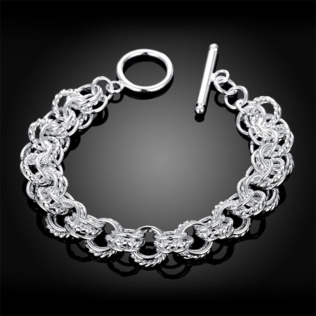 Fashion Jewelry  Sterling  Bracelet Unique Design Bracelet for Women Men Party Wedding Jewelry Gifts