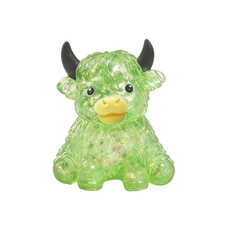 Highland Cow Squishy Stress Balls, Squeeze Toys for Anxiety Relief, Cute Animal Fidget Toy for Office Desk Decor & Appreciation Gift