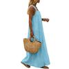 Women's Fashion Color Dress Strapless Sleeveless Dress