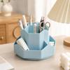 Large Capacity Plastic Rotating Pencil Holder for Pens and Desk Organization