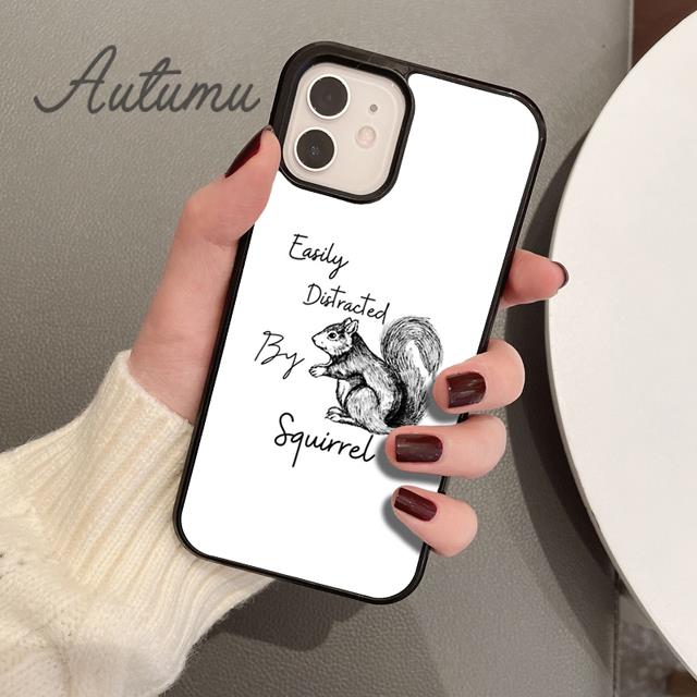 Cartoon Animal Squirrel Phone Case for iPhone 17 Air 15 16 16e 11 12 13 14 Pro Max Plus coque Fundas Shell