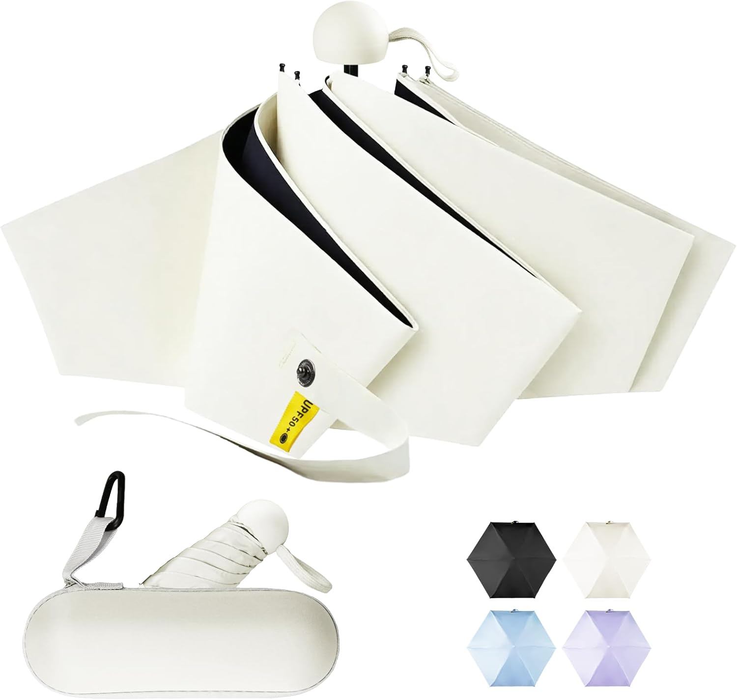 

Дорожный мини-зонт Компактный Маленький и Легкий, Защита от УФ-лучей и дождя, Карманные складные зонты с быстрым открытием и чехлом для мужчин и женщин