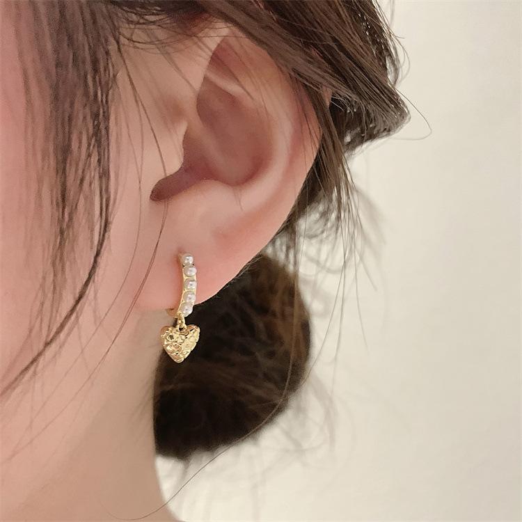 Design Sense Love Earrings Women'S Early Spring Premium Bow Diamond Year Tide Ear Buckle Earrings