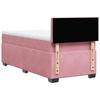Pink Box Spring Bed with Mattress 100 x 200 cm Velvet