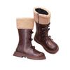 Girls' Velvet Knee-High Fashion Princess Leather Boots - Winter/Autumn Snow Boots