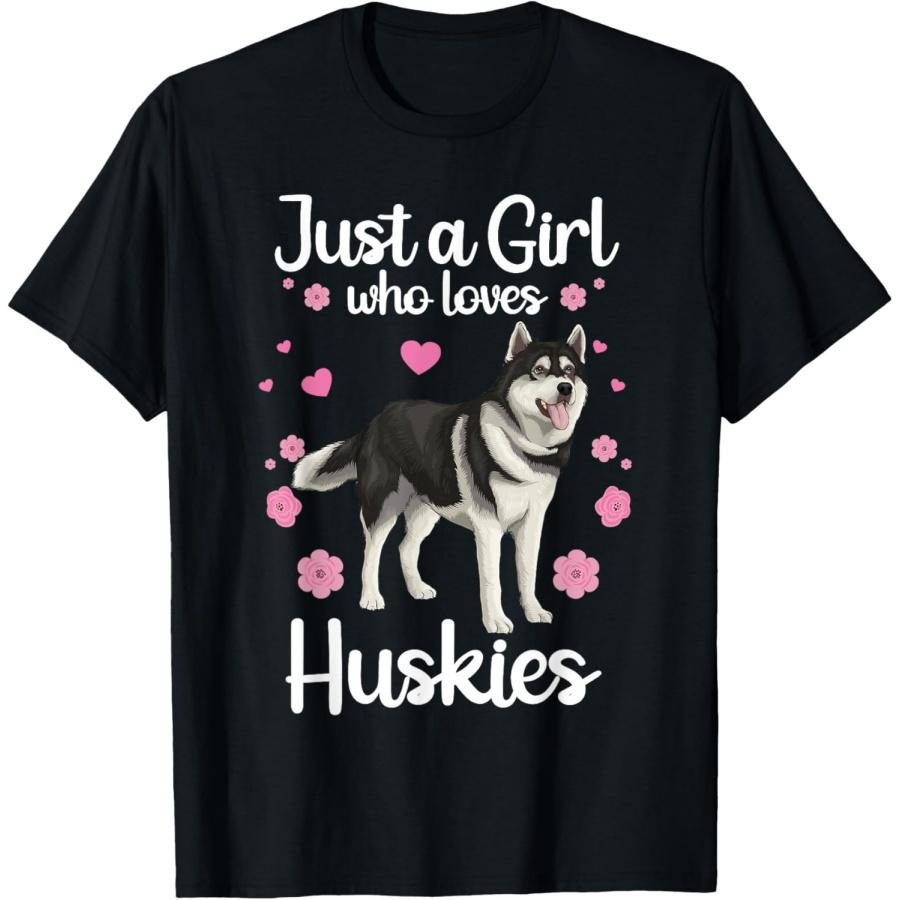 

Funny Huskies For Women Girls Pup Siberian Husky Dog Lovers T-Shirt XXXXXL чёрный