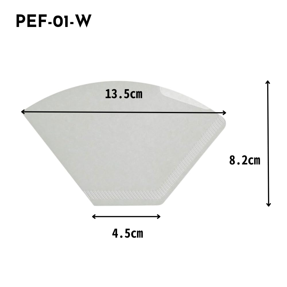 HARIO Kaffee-Papierfilter Pegasus 01W, weiß, für Tassen, 100 Stück, Made in Japan, 1-2, PEF-01-100W