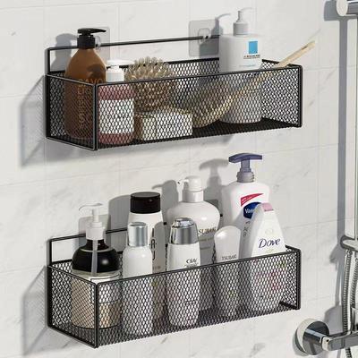Punch-Free Wall-Mounted Shelf: Bathroom & Kitchen Storage Basket