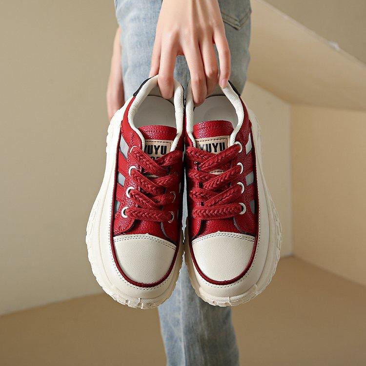 New Fashionable Hollow White Shoes Thick-soled Non-slip Versatile Casual Sports Shoes