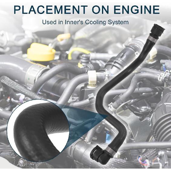 Durite de radiateur pour BMW X5 Haute étanchéité N°11537500752 | Durite d'eau de réservoir moteur Noir 1 pièce