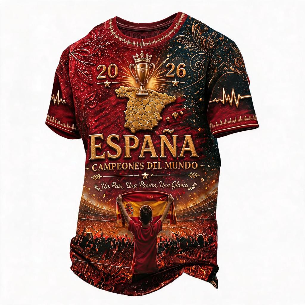 Men's Short Sleeve Soccer Fan T-Shirt for Day