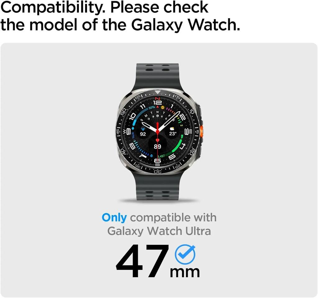 Gumový sportovní řemínek pro Samsung Galaxy Watch 7 Ultra 47mm Silikonový náramek pro Galaxy Watch Ultra 47mm Náhradní příslušenství