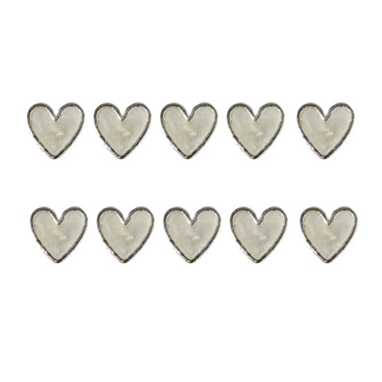 10Pcs Nail Art Decorations Stunning Visual Effect Decorative Attractive Stylish 3D Love Heart Decors DIY Manicures Supplies