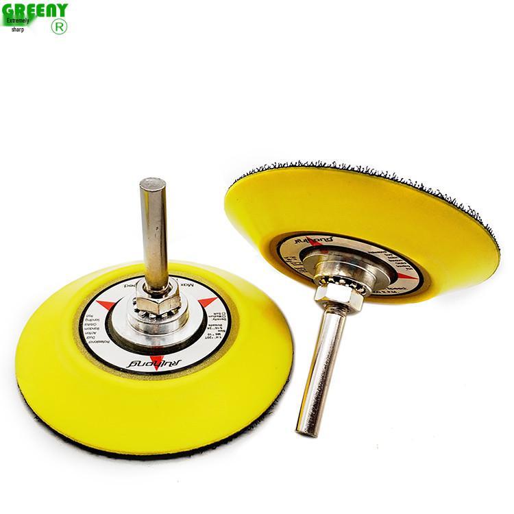 3-Inch Flocked Sandpaper Pad with Handle, 75mm Suction Cup for Electric/Pneumatic Grinder