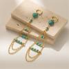 Delicate Natural Stone Dangle Earrings Adornment Chic Ear Drop Pendant Accessories Fringe Ear Hooks for Daily Wear Dates