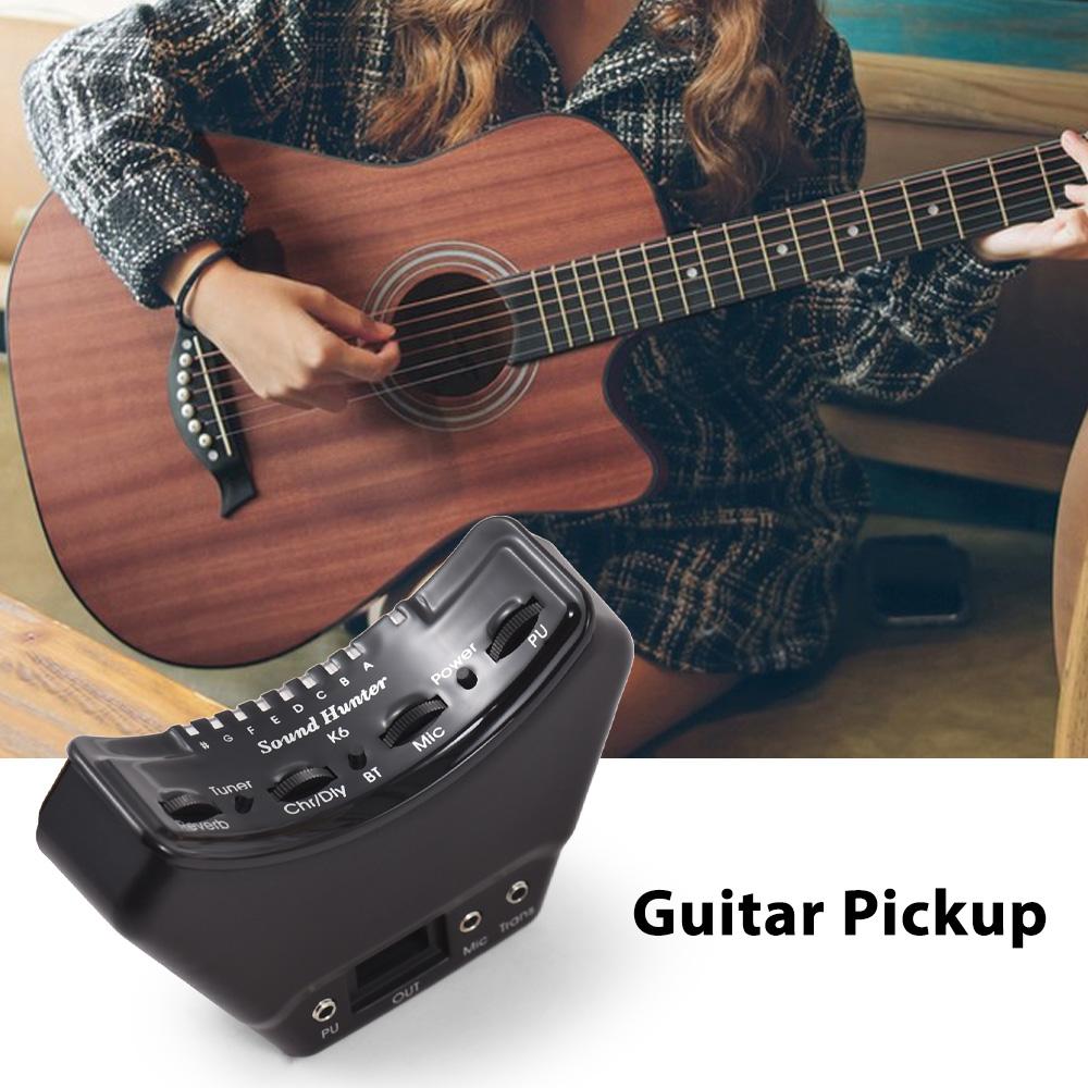 Sound Hunter Guitar Pickup Wooden Guitar Sound Hole Pickup Board Double Pickup