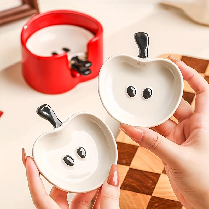 Ceramic Dipping Dishes Set Modern Minimalist Round Sauce Bowls for Kitchen