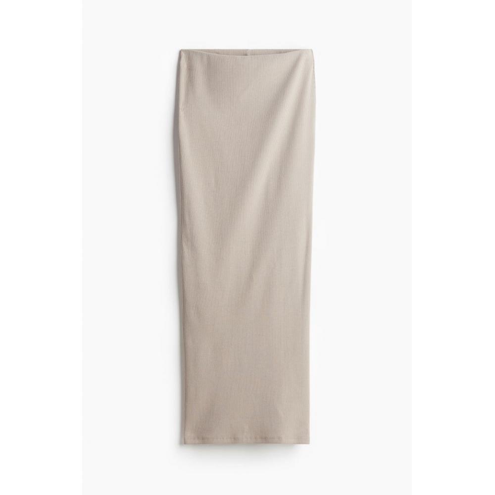 

Юбка-карандаш в рубчик HM Светло-серый