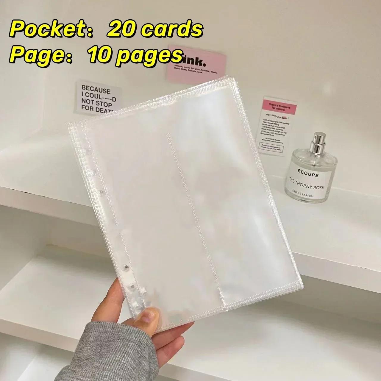 

1-4 сетки Многокарманные фотокарточки Внутренние страницы A5 Kpop фотокарточки Чехлы для фотоальбомов Защитные листы для карточек