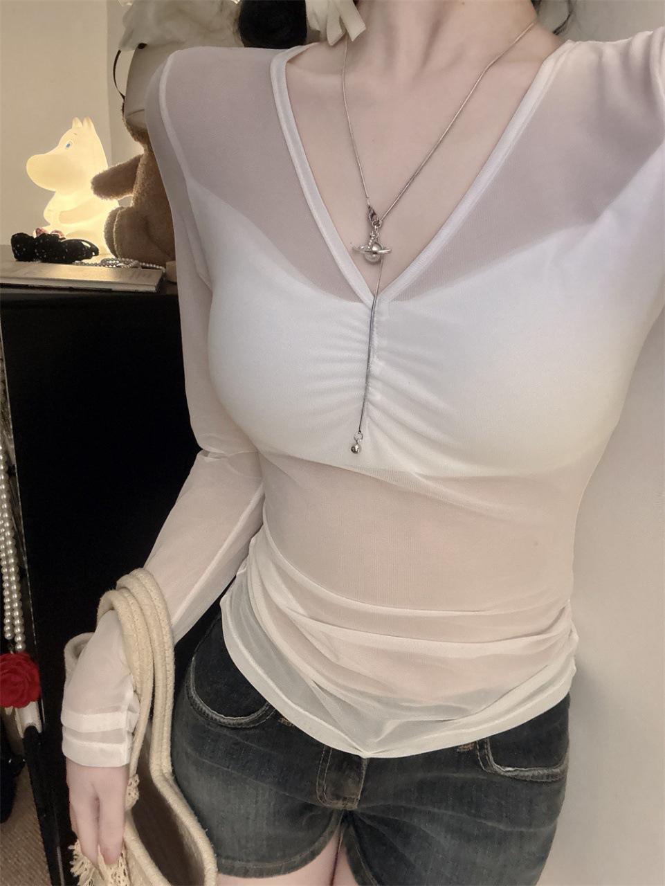 

Кардиган сетчатый с принтом Y2K Hot Girl 2025 - Двойка, длинный рукав, солнцезащитный One Size