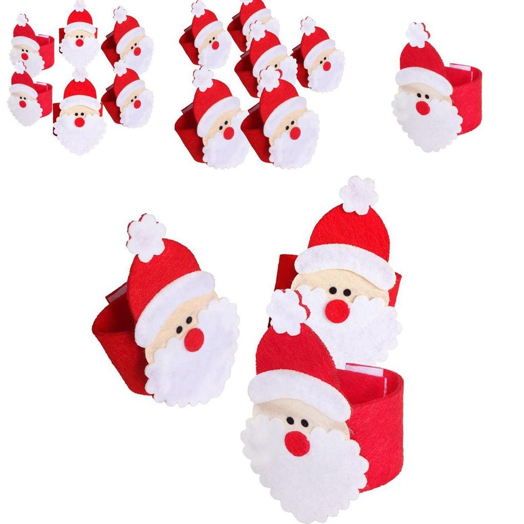 Christmas Decorations 3d Santa Claus Non-woven Tablecloth Set For Hotels And Dining Tables In Stock