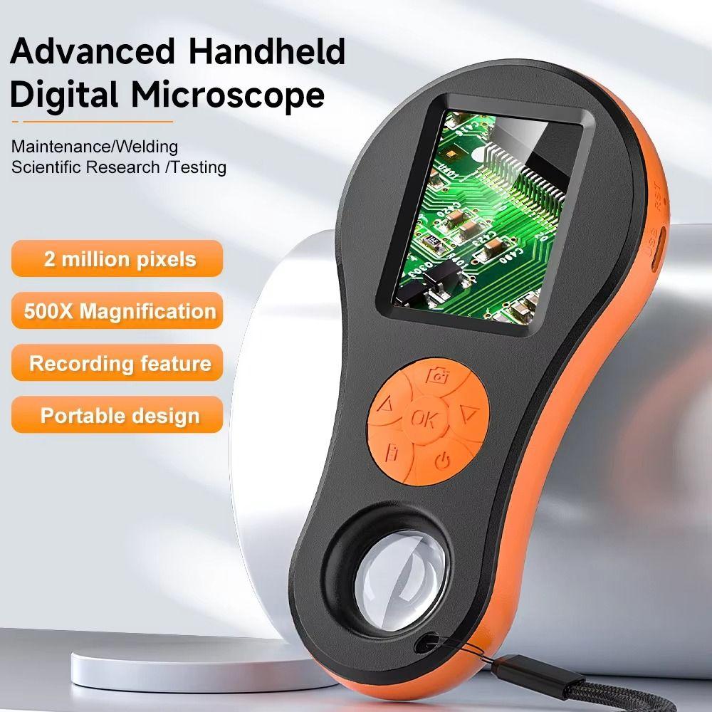With 2 Inch Screen Magnifying Glass 500x Zoom Handheld Magnifying Glass  Birthday Gift