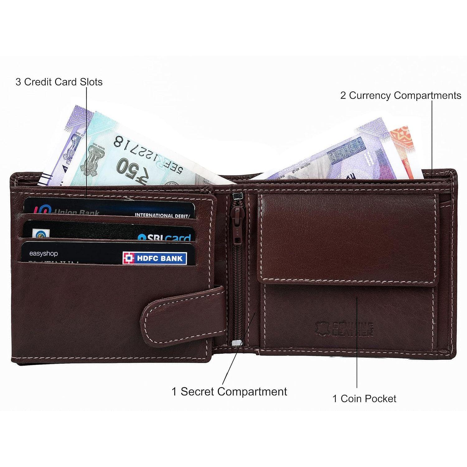 Мужской анилиновый кожаный кошелек Oliver коричневого цвета — фото 7