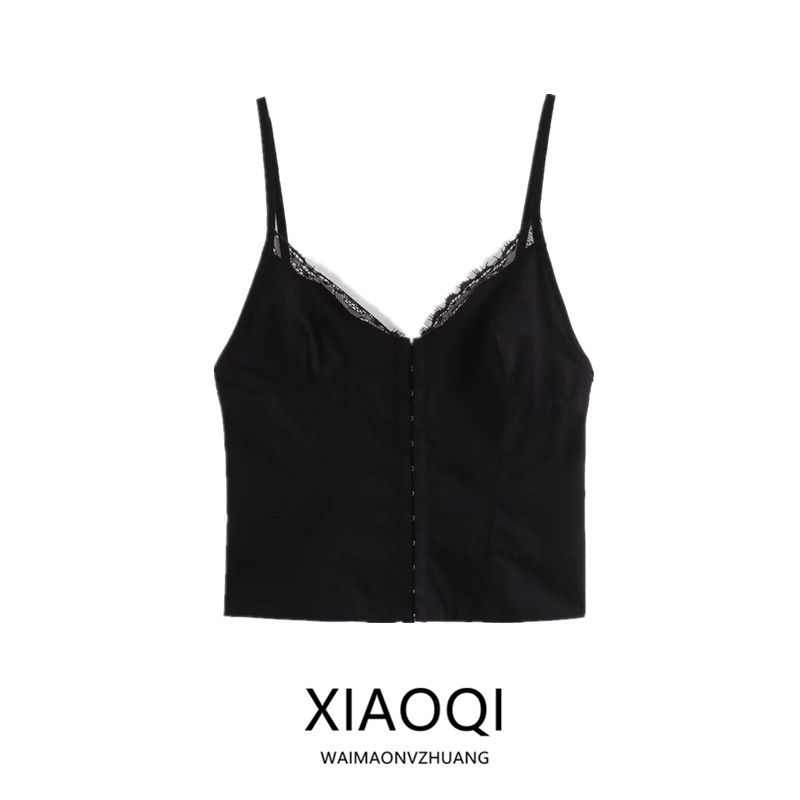 Fashion Style 2024 Summer New Arrival Women's Clothing Easiest for Match Poplin Lace Corset Tops 0881031800