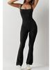 2024 Square Neck Seamless Yoga Jumpsuit with Flared Pants
