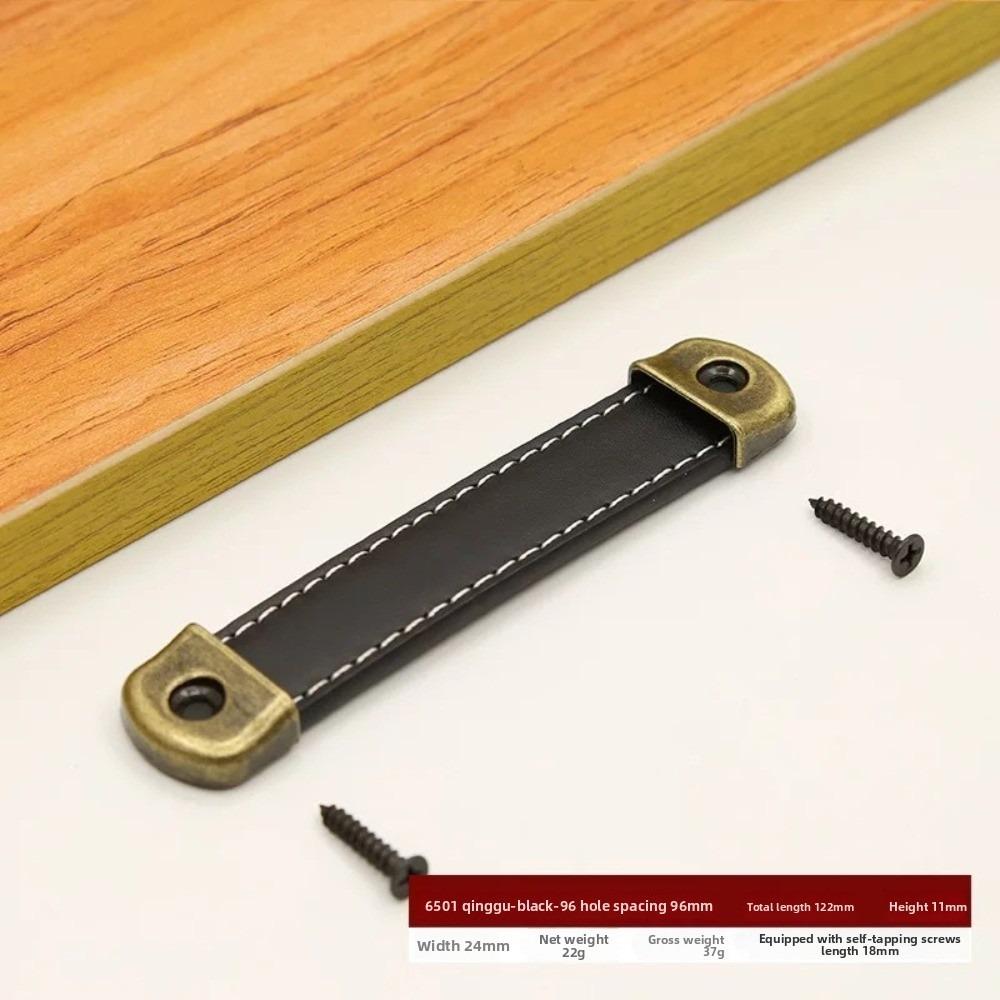 Portable Leather Furniture Handles Universal with Screws Kitchen Cabinet Handles Hardware Door Handles