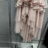 Spring 2026 High-Waist Multi-Layer Irregular Long Fluffy Skirt with Side Slit