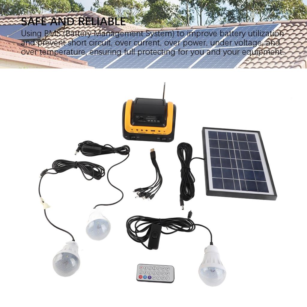 Solar Power Generator Portable Power Station 5000mAh Solar Power Generator with Solar Panel for Camping Emergency