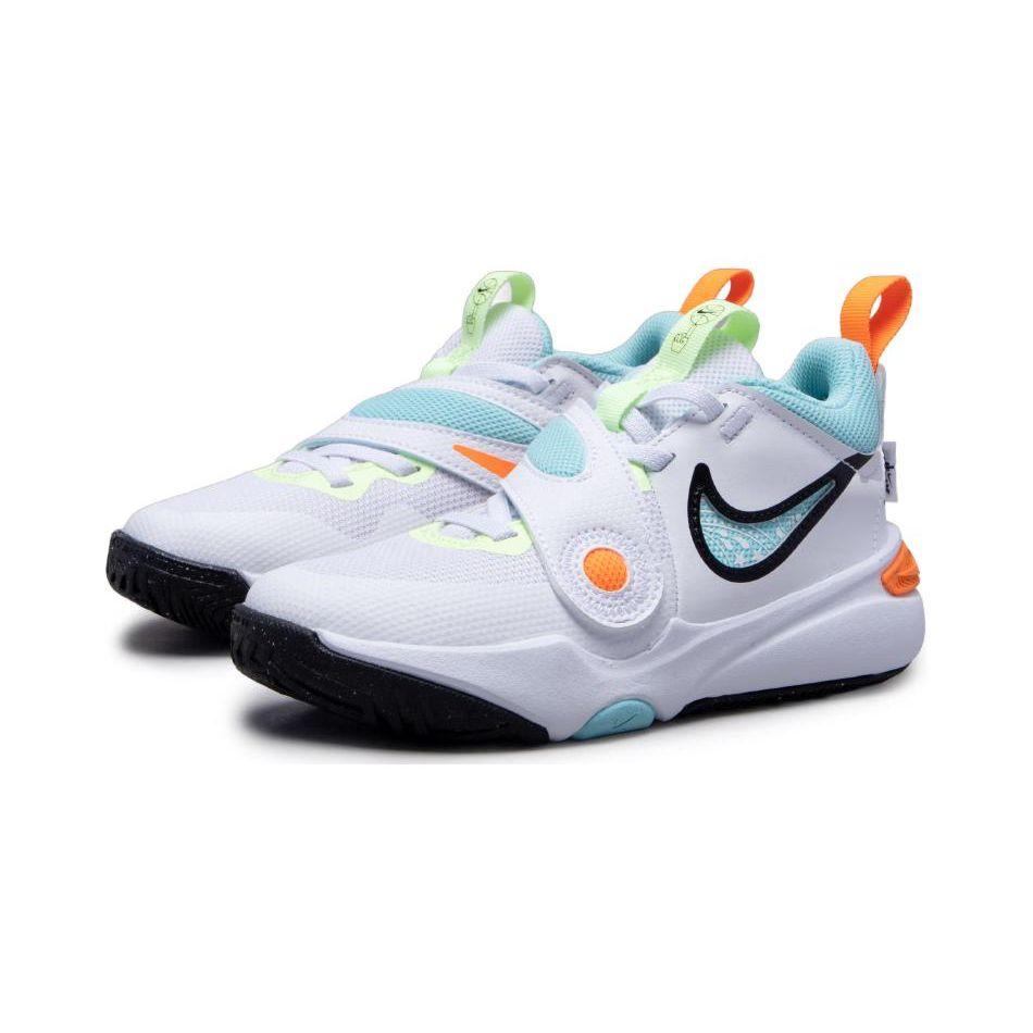 Nike Team Hustle D11 PS CHBL Kids Sneakers White Barely-Volt Copa HF5737-141