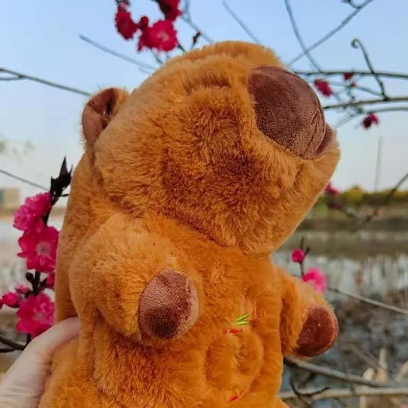 Baby Capybara Breathing Sleep Plush Toys Baby Sleep Companion Sound And Light Creative Doll Toy For Kid Birthday Gift