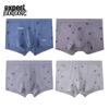 Jianjiang Men's Printed Anti-bacterial Cotton Boxer Briefs 2-Pack