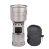 OEING Outdoor Titanium Pot and Wood Stove Set