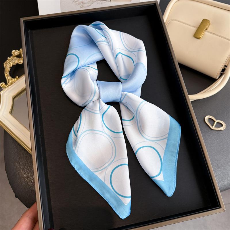 

70Cm Red Dot Printed Scarf Women s Spring and Summer Polyester Fiber Scarf Fashion Versatile Clothes Bag Accessories Scarfs 70x70 cm