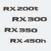 3D Glossy Black Letters Car Trunk Fender Emblem Logo For Lexus RX200t RX270 RX300 RX350 RX450h RX450hL HYBRID Accessories
