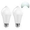 Pispoer LED Light Bulb with Light Sensor and Motion Sensor, E26 Base, Equivalent To an 80W Halogen Bulb, Color Temperature 6000K, 2-pack.