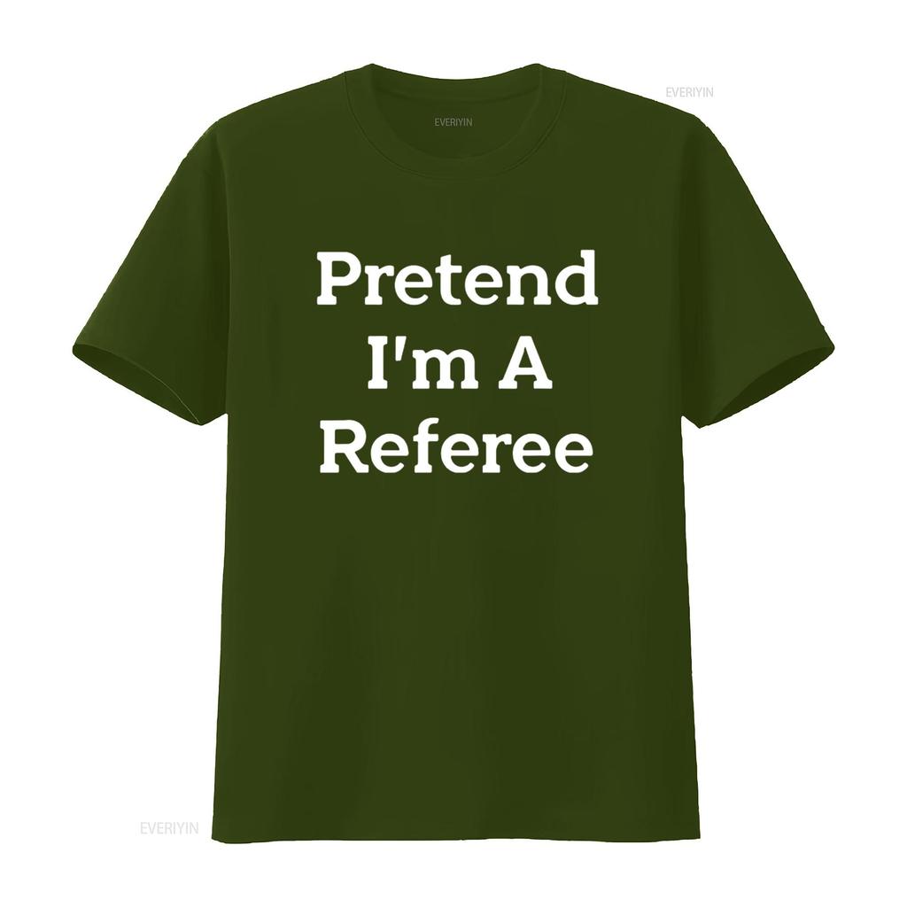 Mens Pretend I m A Referee Costume Funny Sports Halloween Party T Shirt Black XL vintage Washed Top For Everyday Wear