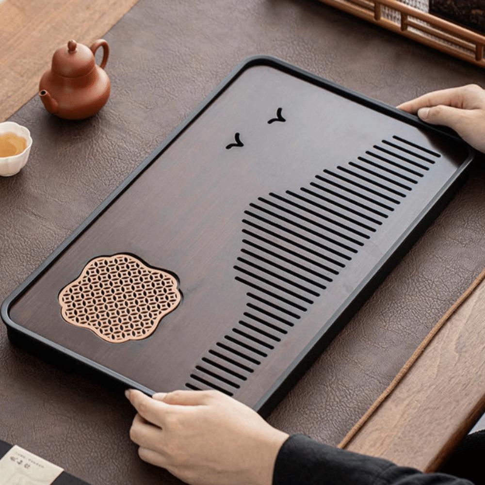 Rectangular Tea Serving Plate Japanese Style Tea Platform Water Storage Tea Tray  Tea Table