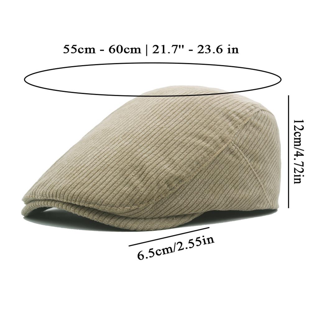 Solid Color Corduroy Newsboy Caps Fashion Flat Adjustable Blinders Hat Retro Unisex Adjustable Warm Cold Resistant Berets