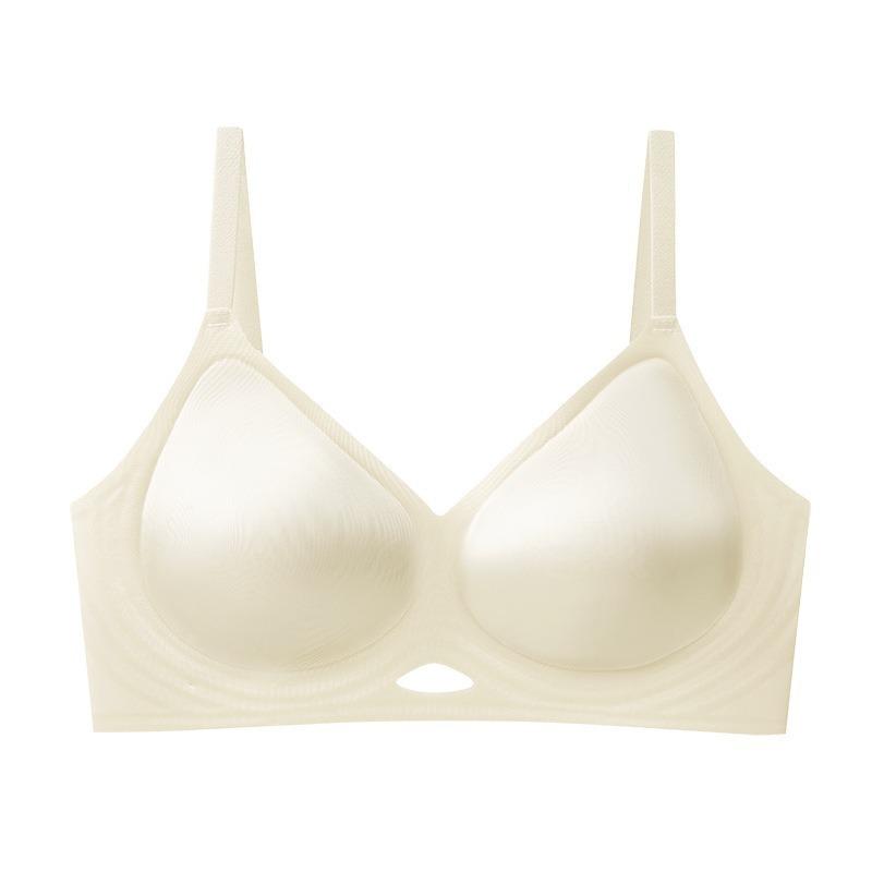 

Сатиновый бюстгальтер Женский бюстгальтер без косточек Пуш-ап Бюстгальтер для сбора груди Тонкий и бесшовный бюстгальтер Большого размера Красивое белье для спины 2XL белый