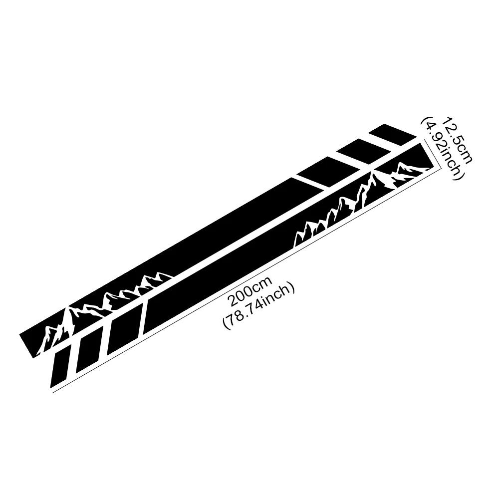 Mountains Styling Car Decals Car Side Skirt Stripe Stickers Auto Decoration Accessories For Volkswagen VW T4 T5 T6 Transporter
