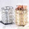 Silver/Gold Makeup Brush Holder Organizer Cosmetic Storage Box Brush Bucket Jewelry Box Pen Holder Desktop Finishing Crystal Ornaments
