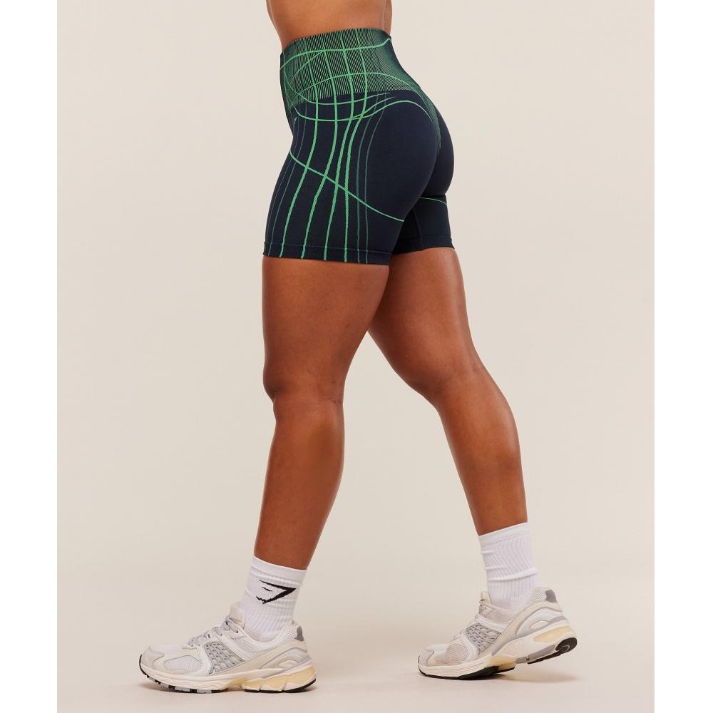 Gymshark Apex Seamless Shorts Heavy Blue Active Green B3b4p Uds4