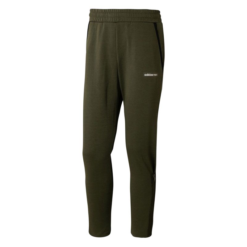 

Adidas Neo Comfortable Simple Versatile Lace-Up Knitted Sports Pants Men Bottoms Olive-Green FK5809 S